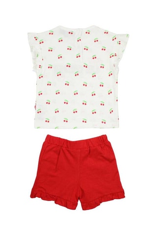 T-shirt en Short - Wit, rood en groen