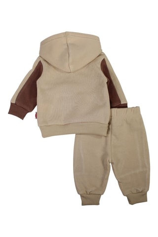 Sweater met Capuchon en Joggingbroek  - Wit, beige, rood en bruin
