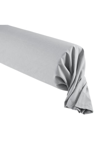 Taie de traversin en coton 57 fils/cm² - Gris clair