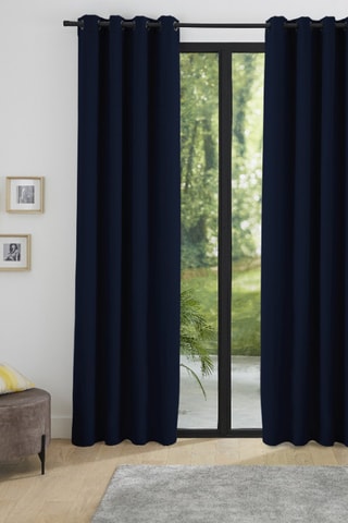 Rideau occultant thermique - Bleu nuit - 140 x 260 cm