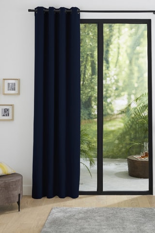 Rideau occultant thermique - Bleu nuit - 140 x 260 cm