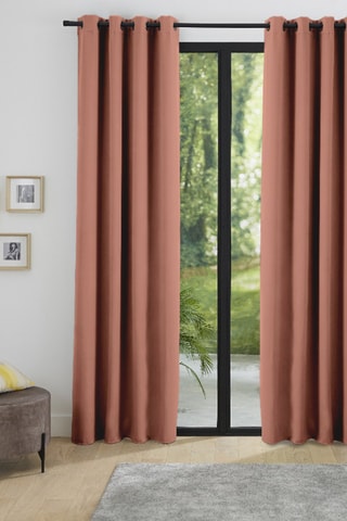 Rideau occultant thermique - Rose boisé - 140 x 260 cm
