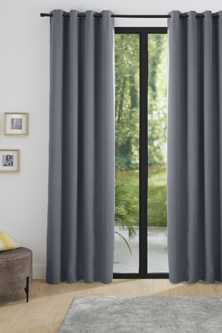 Rideau occultant thermique - Anthracite - 140 x 260 cm