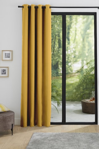 Rideau occultant thermique - Jaune - 140 x 260 cm