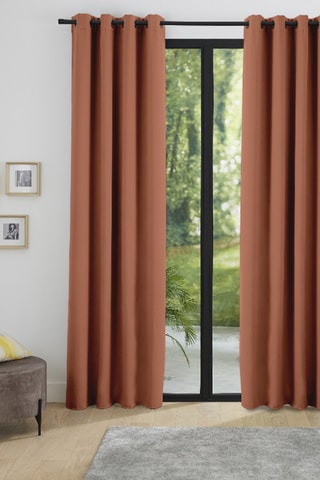 Rideau occultant thermique - Terracotta - 140 x 260 cm