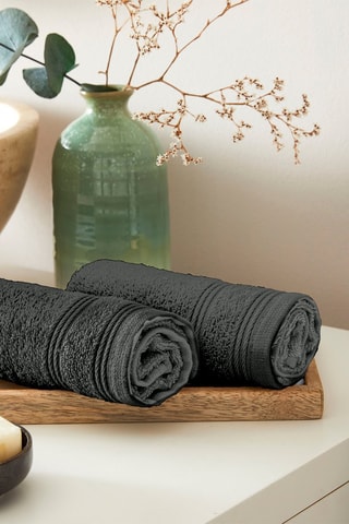 2 serviettes invité - Ardoise - 30 x 50 cm