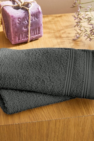 2 serviettes invité - Ardoise - 30 x 50 cm