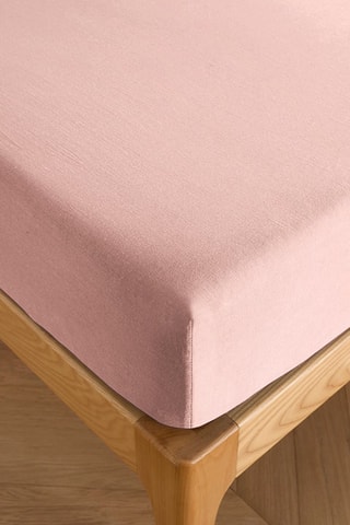 Drap-housse en coton 57 fils/cm² - Rose