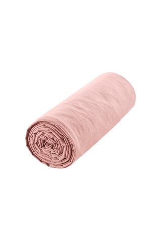 Drap-housse en coton 57 fils/cm² - Rose