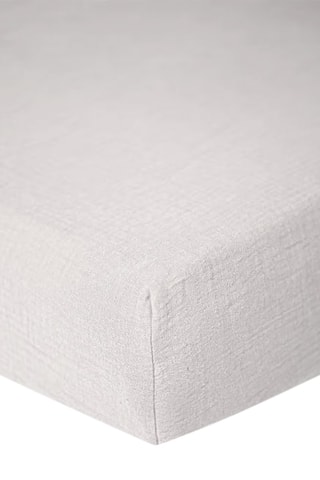 Drap-housse en gaze de coton 57 fils/cm² - Blanc