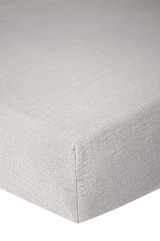Drap-housse en gaze de coton 57 fils/cm² - Perle