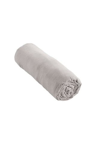 Drap-housse en gaze de coton 57 fils/cm² - Perle