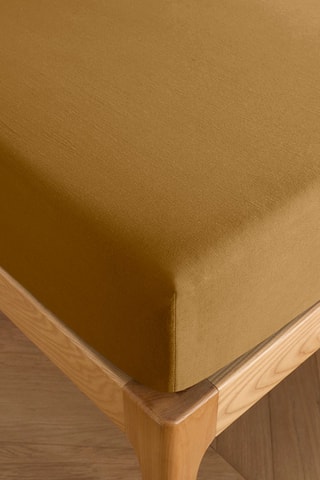 Drap-housse en coton 57 fils/cm² - Caramel