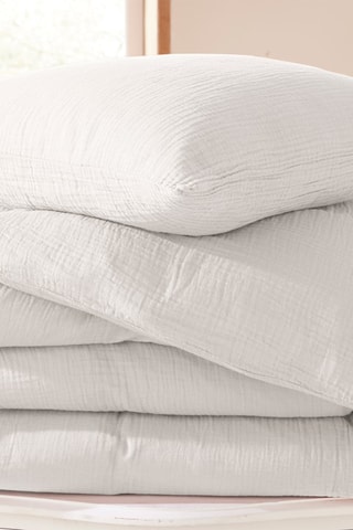 Taie d'oreiller en gaze de coton 57 fils/cm² Noah - Blanc