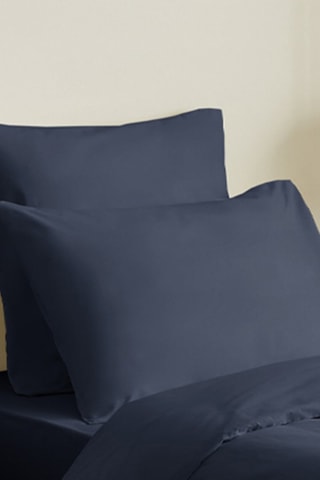 Parure de couette en coton 57 fils/cm² - Bleu marine