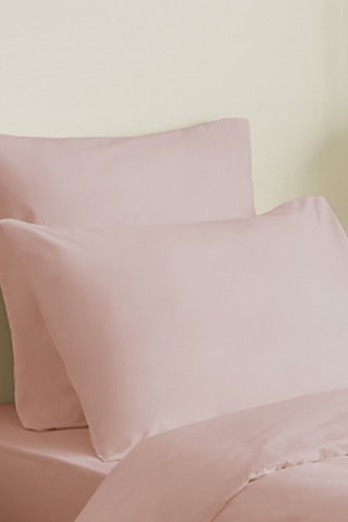 Parure de couette en coton 57 fils/cm² - Rose clair