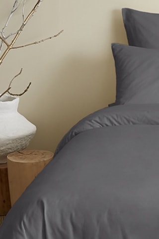 Parure de couette en coton 57 fils/cm² - Anthracite