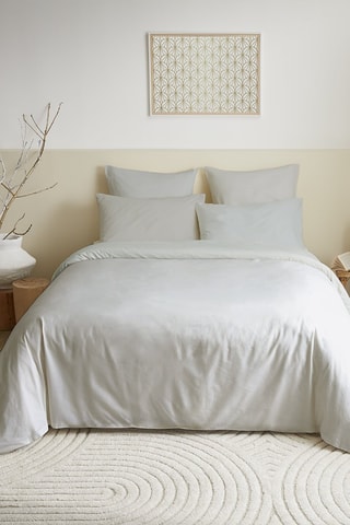 Parure de couette en coton 57 fils/cm² - Gris clair