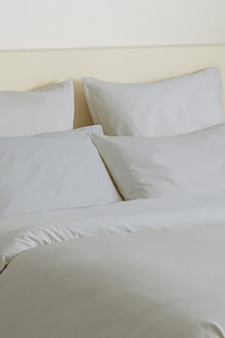 Parure de couette en coton 57 fils/cm² - Gris clair