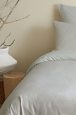 Parure de couette en coton 57 fils/cm² - Gris clair