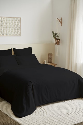 Parure de couette en coton 57 fils/cm² - Noir