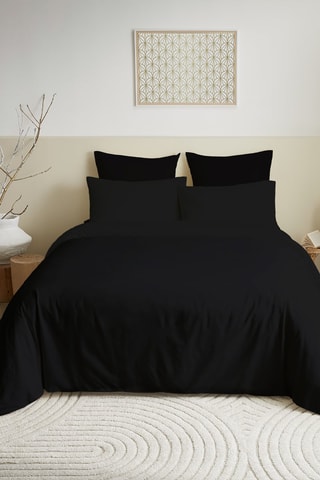 Parure de couette en coton 57 fils/cm² - Noir