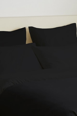 Parure de couette en coton 57 fils/cm² - Noir