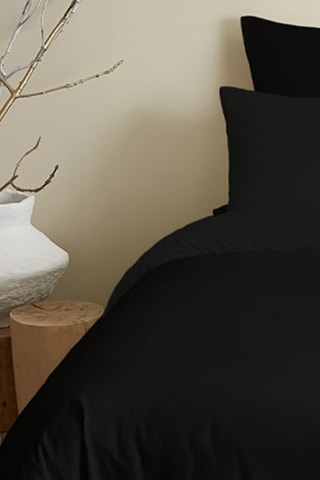 Parure de couette en coton 57 fils/cm² - Noir