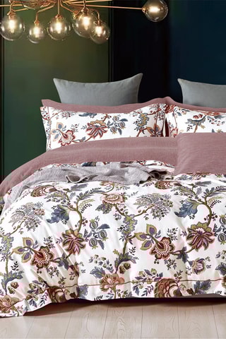 Parure de couette réversible en percale de coton 80 fils/cm² - Blanc