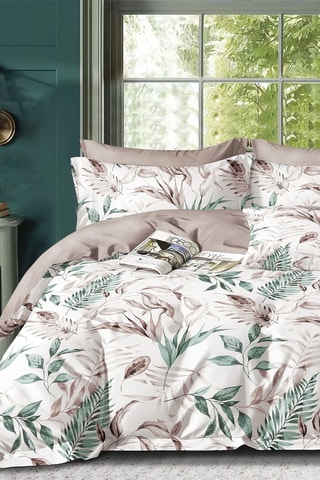 Parure de couette réversible en percale de coton 80 fils/cm² - Blanc