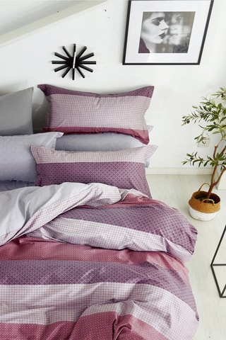 Parure de couette en percale de coton 80 fils/cm² - Violet