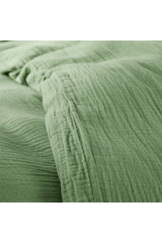 Parure de couette en gaze de coton 57 fils/cm² - Olive