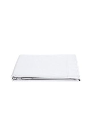 Drap plat en coton 57 fils/cm² - Blanc