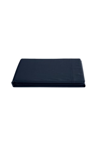 Drap plat en coton 57 fils/cm² - Bleu nuit