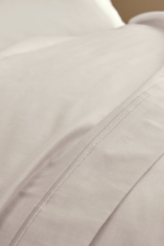 Drap plat en satin de coton 120 fils/cm² Prestige - Sable