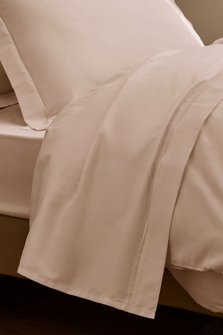 Drap plat en satin de coton 120 fils/cm² Prestige - Rose clair