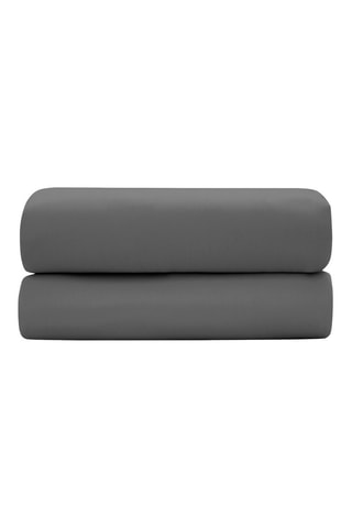 Drap plat en satin de coton 120 fils/cm² Prestige - Anthracite