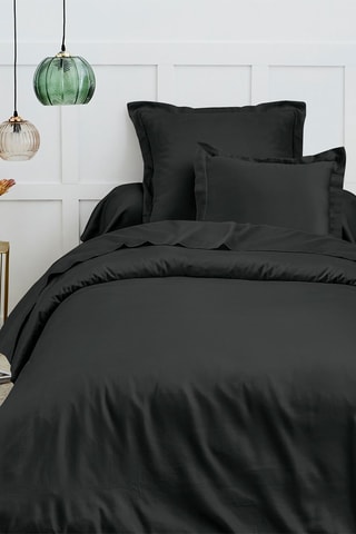 Housse de couette en coton 57 fils/cm² - Noir
