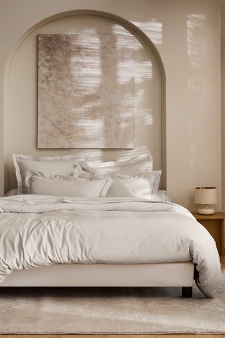 Housse de couette en satin de coton 120 fils/cm² Prestige - Sable