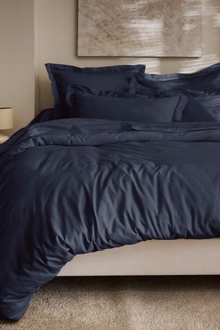 Housse de couette en satin de coton 120 fils/cm² Prestige - Bleu nuit