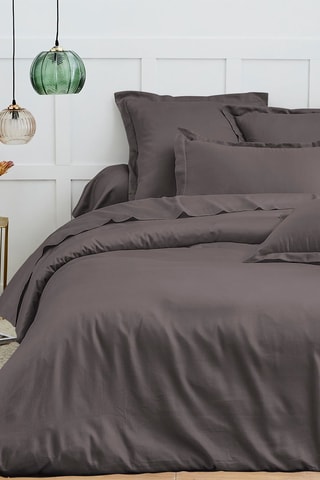 Housse de couette en coton 57 fils/cm² - Anthracite