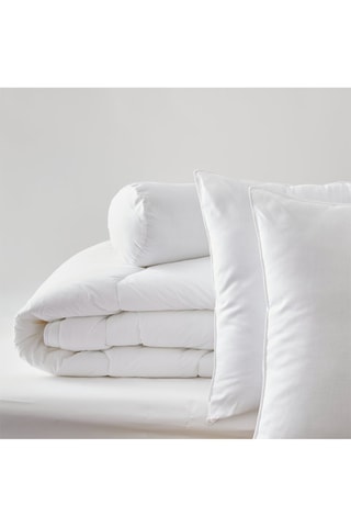 Couette Très Chaude  + 2 Oreillers 60 x 60 + Polochon 160 Polycoton "Confort" Traité Anti Acarien Soft & Care