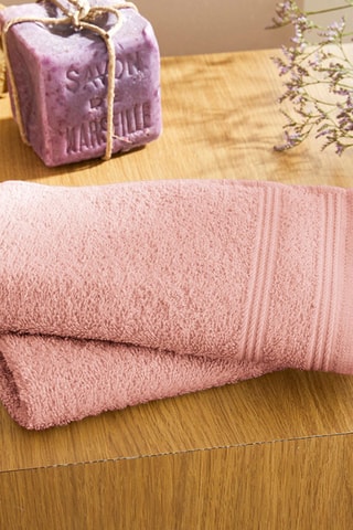 2 Serviettes Invite Eponge 100% Coton "Spa" 30 x 50 cm Blush
