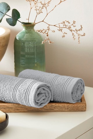 2 serviettes invité - Perle - 30 x 50 cm