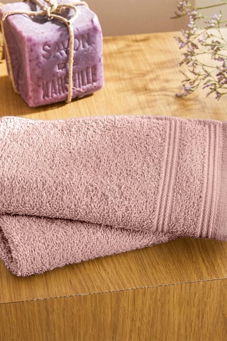 2 serviettes invité - Vieux rose - 30 x 50 cm