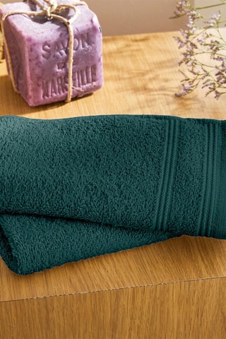 2 serviettes invité - Vert foncé - 30 x 50 cm