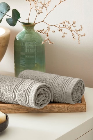 2 serviettes invité - Sable - 30 x 50 cm