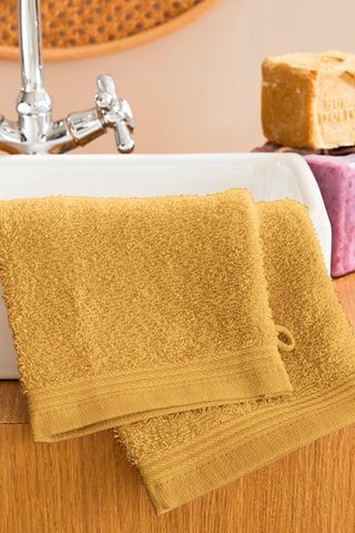 2 gants de toilette Spa Jaune