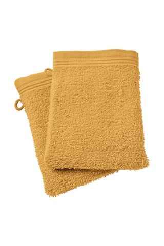 2 gants de toilette Spa Jaune