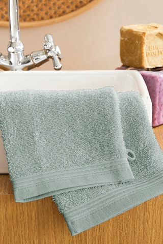 2 gants de toilette Spa Vert céladon